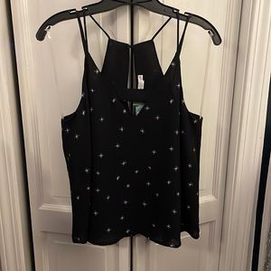 Black Lush patterned Tank Top